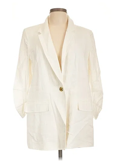 Pre-owned Anne Klein Blazer Jacket In Ivory