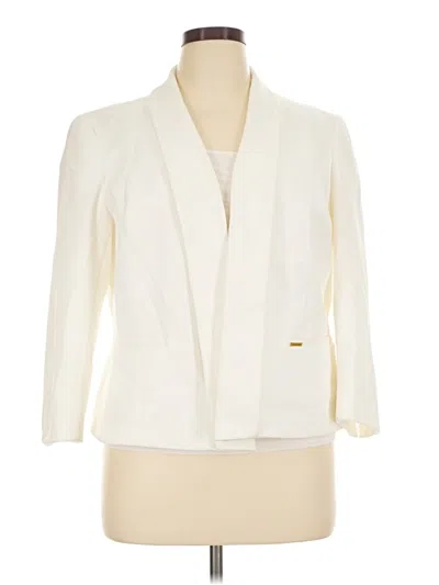 Pre-owned Anne Klein Blazer Jacket In Ivory