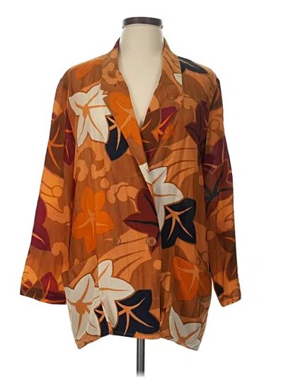 Pre-owned Anne Klein Blazer Jacket In Orange