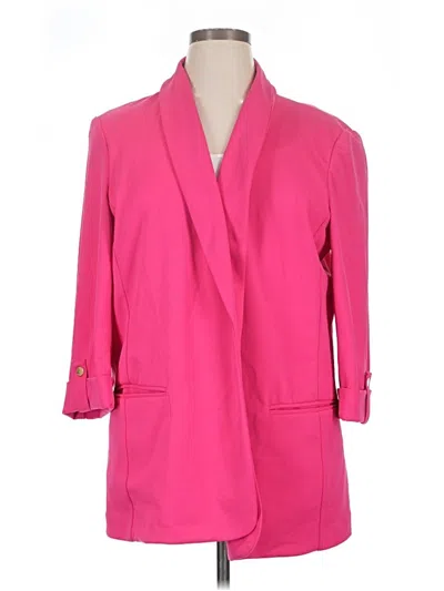 Pre-owned Anne Klein Blazer Jacket In Pink