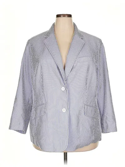 Pre-owned Anne Klein Blazer Jacket In Purple