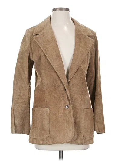 Pre-owned Anne Klein Blazer Jacket In Tan