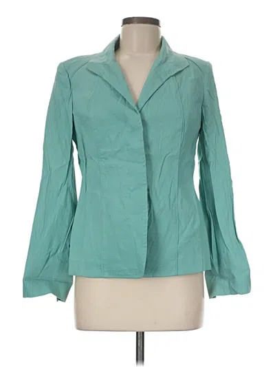 Pre-owned Anne Klein Blazer Jacket In Teal