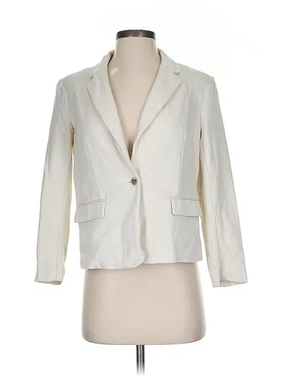 Pre-owned Anne Klein Blazer Jacket In White
