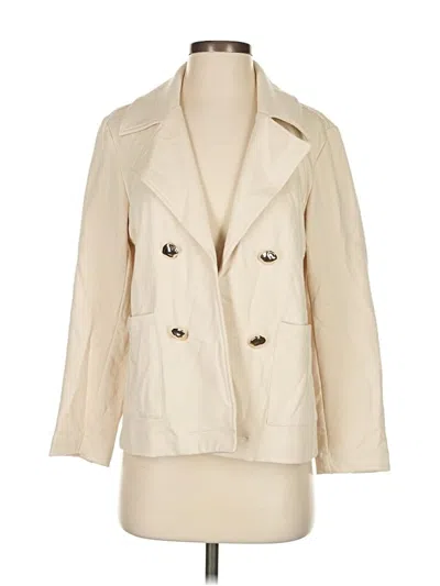 Pre-owned Anne Klein Blazer Jacket In White