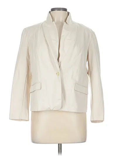 Pre-owned Anne Klein Blazer Jacket In White