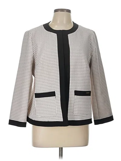 Pre-owned Anne Klein Blazer Jacket In White