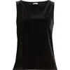 Anne Klein Boat Neck Shell In Black