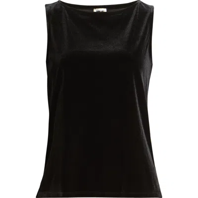 Anne Klein Boat Neck Shell In Black