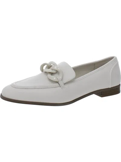Anne Klein Bodhi Womens Faux Leather Slip On Loafers In Beige