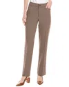 Anne Klein Houndstooth Boot Leg Pants In Brown