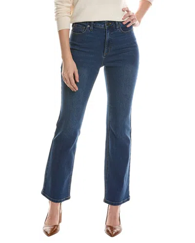 Anne Klein Bootleg Sateen Denim Pant In Blue
