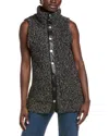 Anne Klein Cotton Blend Sweater Vest In Black