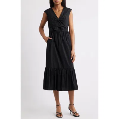 Anne Klein Bow Front Modern Midi Dress