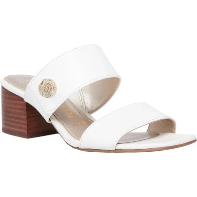 Anne Klein Breeze Womens Slip On Dress Sandals In White