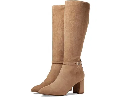 Anne Klein Brenice Boot Women Brown Suede Buckle Detail Knee High Jobb1245