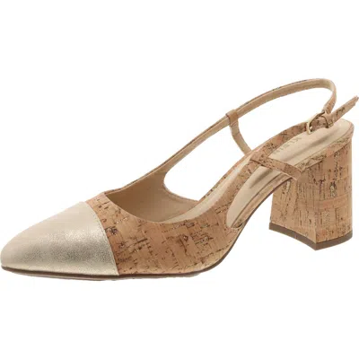 Anne Klein Brooklyn Womens Faux Leather Pointed Toe Slingback Heels In Multi