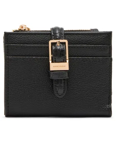 Anne Klein Buckle Designed Bifold Wallet In Black