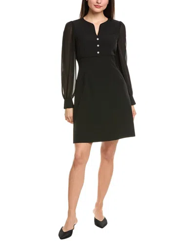 Anne Klein Button Detail Sheath Dress In Black