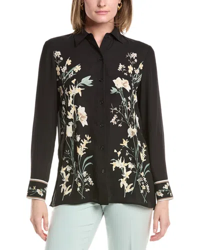 Anne Klein Button Down Blouse In Black