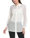 Shop Anne Klein Button-down Tunic In White