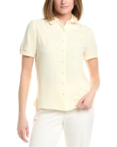 Anne Klein Button Front Blouse In Brown