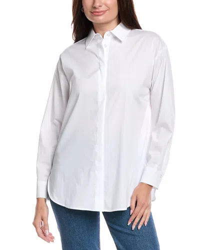 Anne Klein Button Front Shirt In White