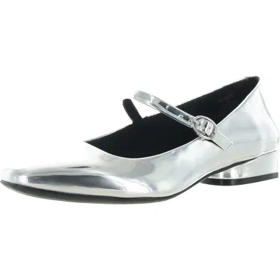 Anne Klein Calgary Womens Faux Leather Buckle Mary Janes In Multi