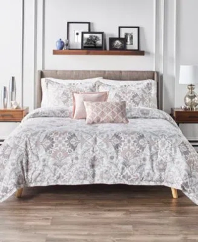 Anne Klein Callista Bamboo Blend Comforter Sets In Pink