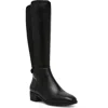 Anne Klein Candela Riding Boot In Black Pu