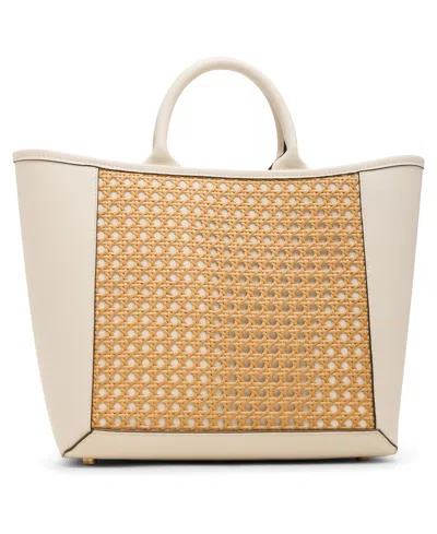 Anne Klein Caning Medium Tote Bag In White
