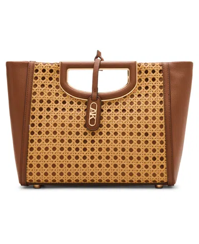 Anne Klein Caning Small Satchel Bag In Brown