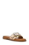 Anne Klein Capara Slide Sandal In Natural Raffia