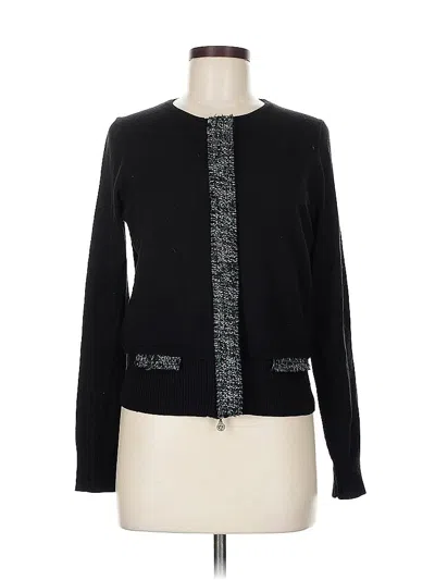Pre-owned Anne Klein Cardigan Sweater In Black