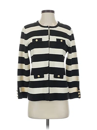 Pre-owned Anne Klein Cardigan Sweater In Black