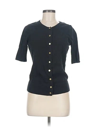 Pre-owned Anne Klein Cardigan Sweater In Black