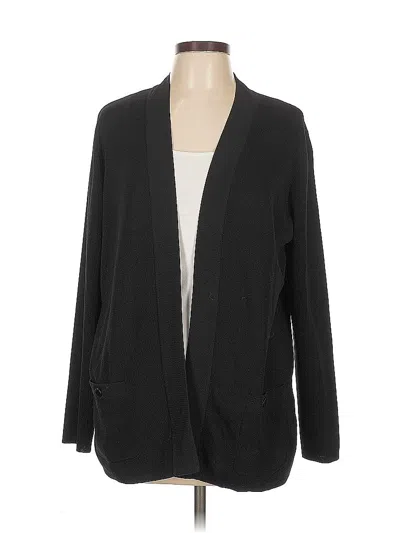 Pre-owned Anne Klein Cardigan Sweater In Black