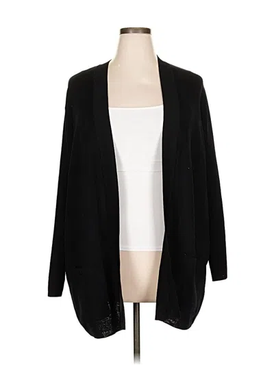 Pre-owned Anne Klein Cardigan Sweater In Black