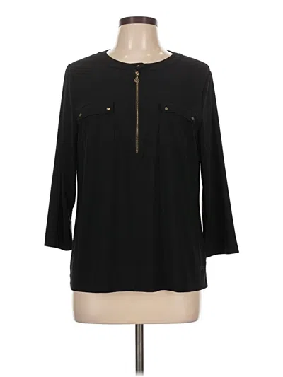 Pre-owned Anne Klein Cardigan Sweater In Black