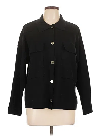 Pre-owned Anne Klein Cardigan Sweater In Black