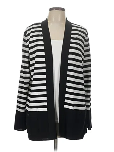 Pre-owned Anne Klein Cardigan Sweater In Black