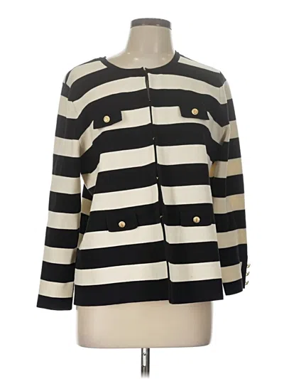 Pre-owned Anne Klein Cardigan Sweater In Black