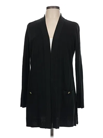 Pre-owned Anne Klein Cardigan Sweater In Black