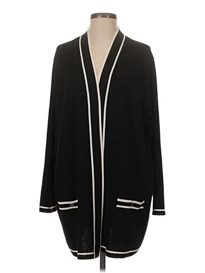 Pre-owned Anne Klein Cardigan Sweater In Black