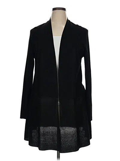 Pre-owned Anne Klein Cardigan Sweater In Black