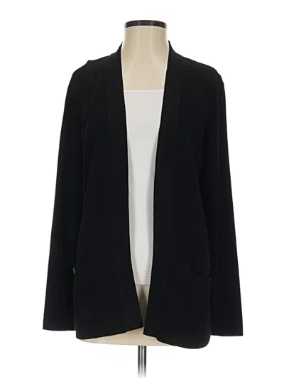 Pre-owned Anne Klein Cardigan Sweater In Black