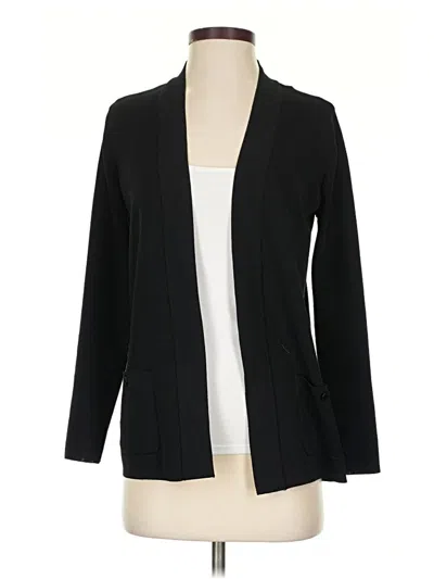 Pre-owned Anne Klein Cardigan Sweater In Black