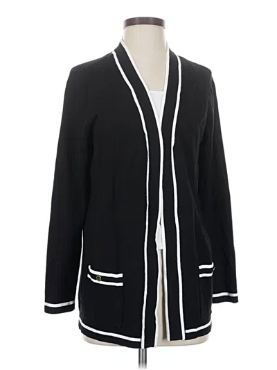Pre-owned Anne Klein Cardigan Sweater In Black