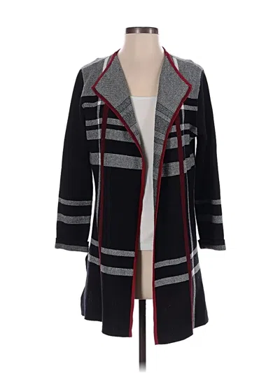 Pre-owned Anne Klein Cardigan Sweater In Black