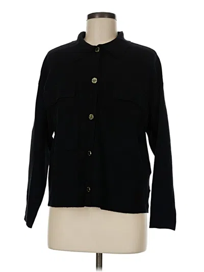 Pre-owned Anne Klein Cardigan Sweater In Black